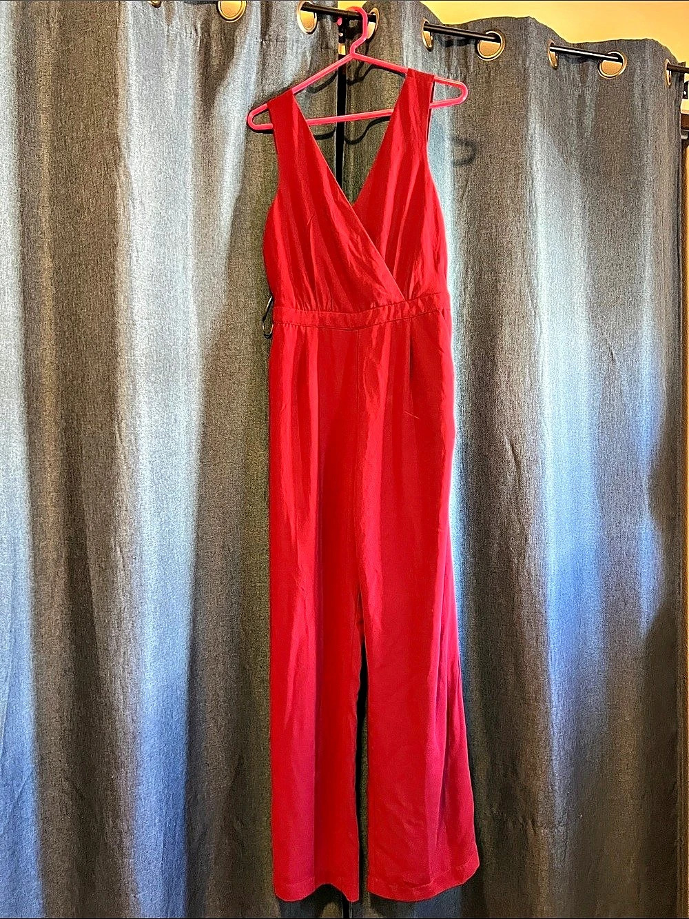 Lulus burgundy Wide-Leg Jumpsuit